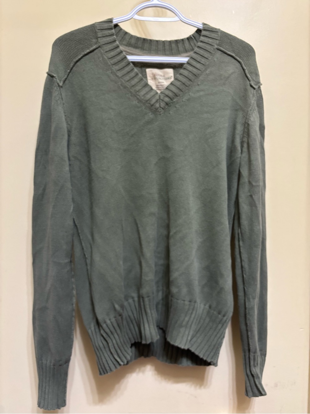 V-Neck Sweater in Sage Green